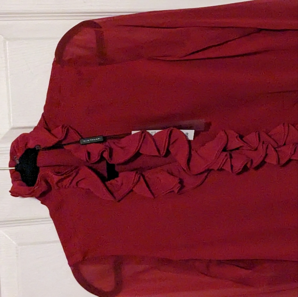 Elite tahari sheer blouse